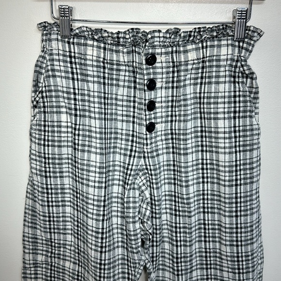 The Great Gunny Sack Plaid Paperbag Waist Trousers XS - Picture 4 of 7